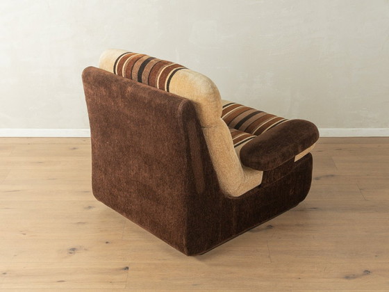 Image 1 of Space Age Sessel aus den 1970er Jahren, Veloursstoff, braun/beige