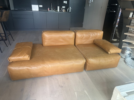 Image 1 of Weiche Heumagazine. Cognacfarbenes Ledersofa.