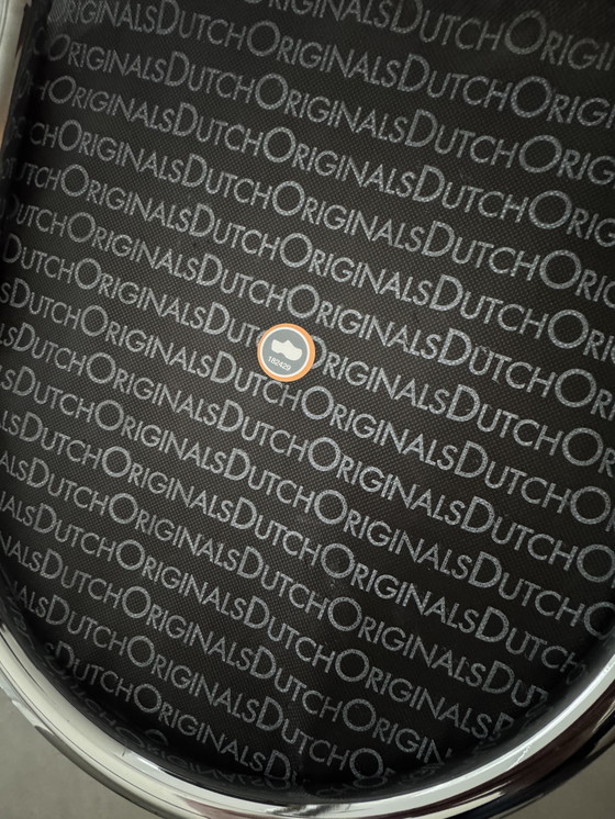 Image 1 of Tabouret Gispen 412 chromé avec cuir noir