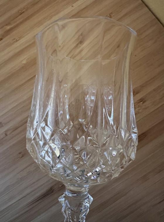 Image 1 of 12 grote vintage glazen "Longchamp" Cristal d'Arques van 21 cl