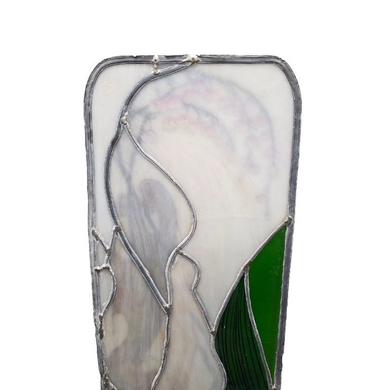 Image 1 of French Art Nouveau stained glass window, circa 1900