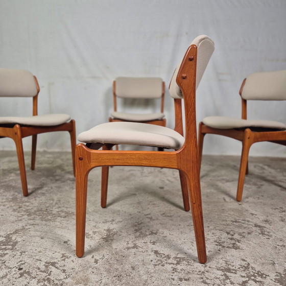 Image 1 of 4x Erik Buch model 49 dining chair, Vintage Danish teak 60's