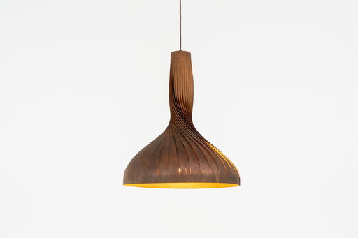 Grande lampe suspendue en pin par Hans-Agne Jakobsson pour Ellysett Markaryd (Suède, années 1960).