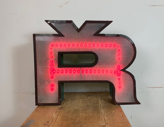 Image 1 of Large Vintage Illuminated Advertising Letter Ř , 1960s