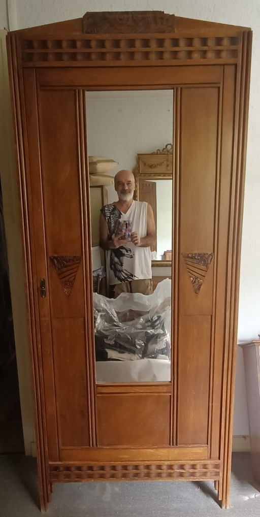 Mobile con ripiani e chiave – kledingkasten, Glass, Wood