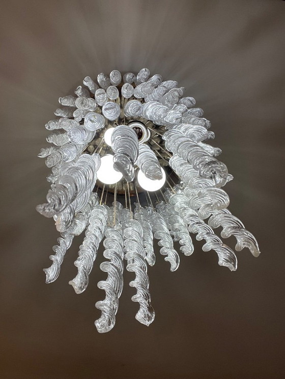 Image 1 of Venini suspension cascade en verre de murano , Italie 1970