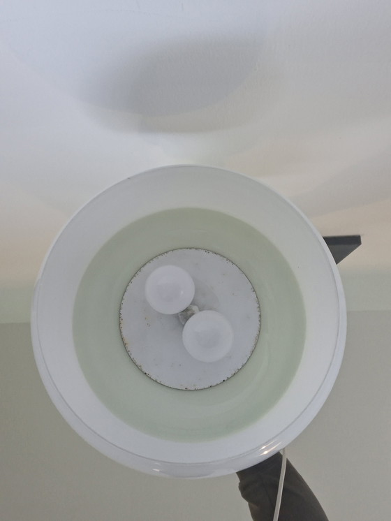 Image 1 of Belle lampe opaline vintage verte et blanche