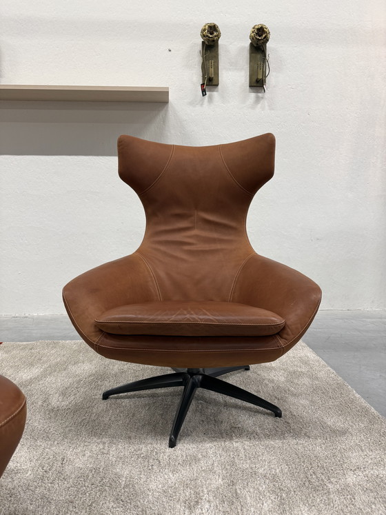 Image 1 of Leolux Caruzzo Relaxfauteuil met poef Danza leer