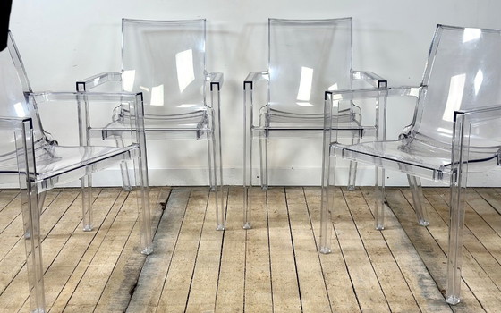 Image 1 of Vintage Italiaanse Driade fauteuils (set van 4) uit de jaren 80.