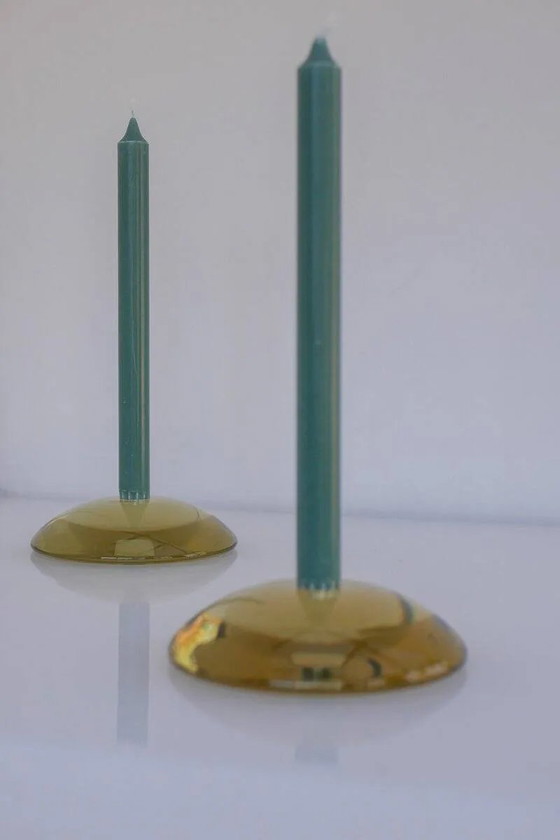 Image 1 of Bougeoirs en verre par Anne Nilsson pour Kosta, années 2000, set de 2