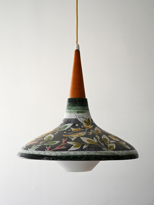 Lampe pendante en céramique Tilgmans des années 1950