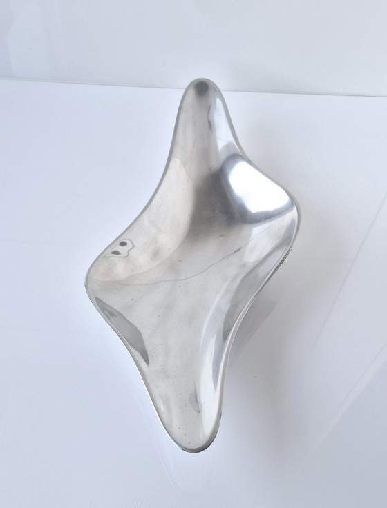 Image 1 of Massieve aluminium schaal, organisch design, bijpassende Anna Eferlund Ikea kaarsenhouder