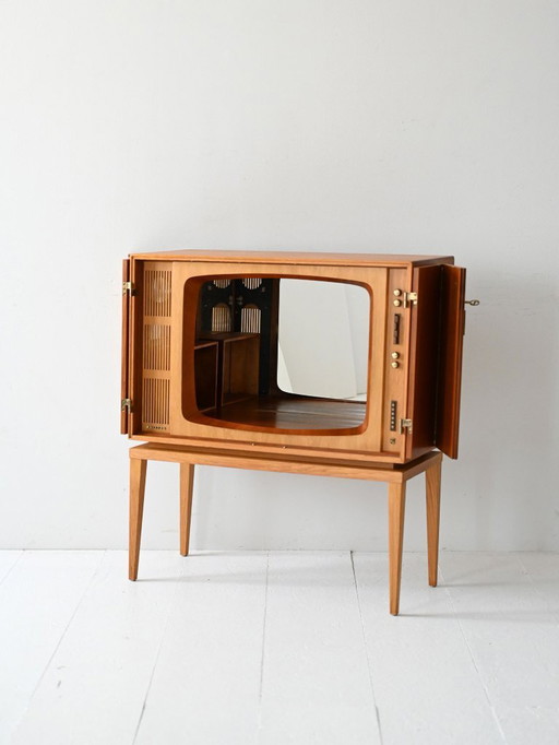 Mobile bar vintage in teak scandinavo, anni '50