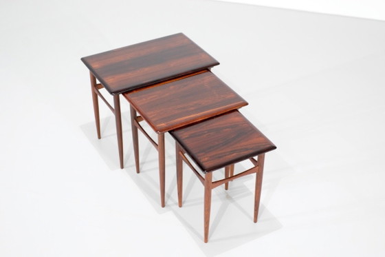 Tavolini disegnati da Kai Kristiansen per Skovmand & Andersen, Danimarca, anni '60. – Vetrine, Wood, Vintage (photo 4 of 19)
