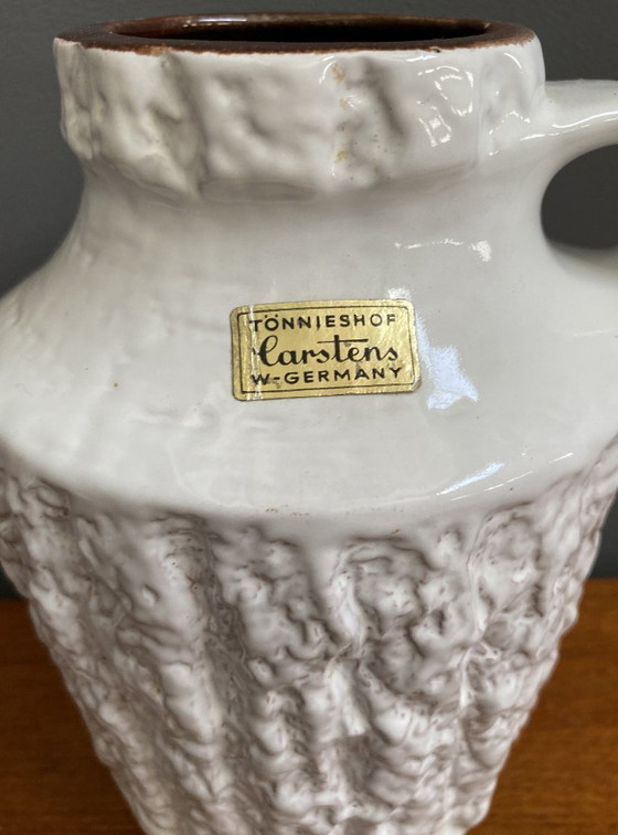 Image 1 of White fat lava vase by Carstens West Germany model 222-20 1970s