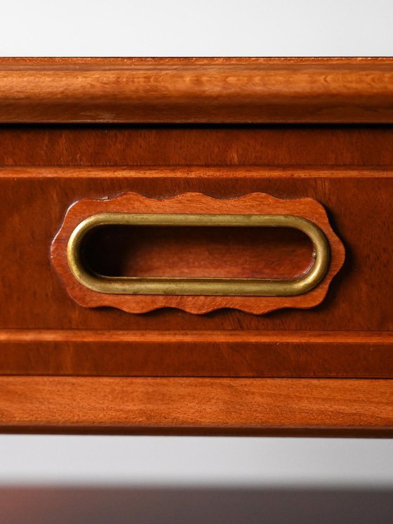 Image 1 of Paar Scandinavische mahoniehouten nachtkastjes uit de jaren 40