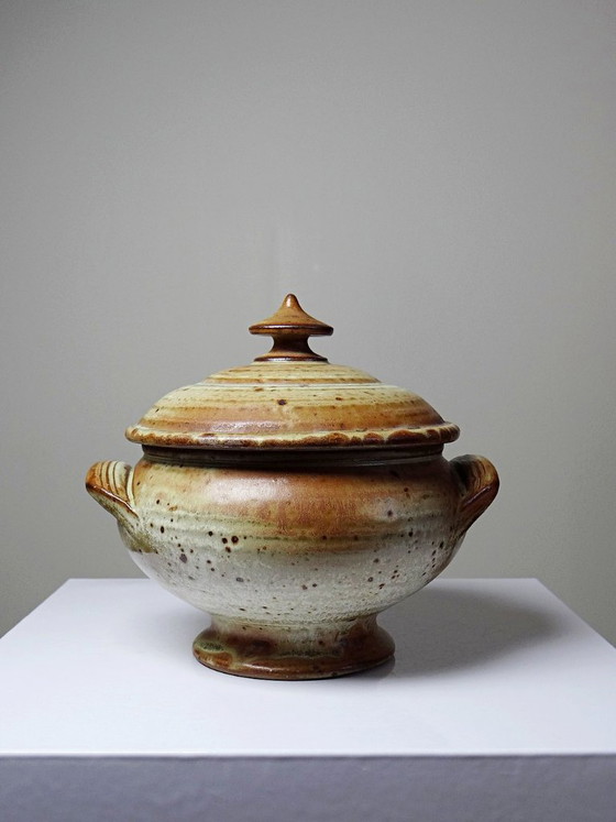 Glazed stoneware pot, Prud'Homme La Borne vintage 60s-70s, Decorative Objects, Ceramic, Brown (photo 4 of 13)