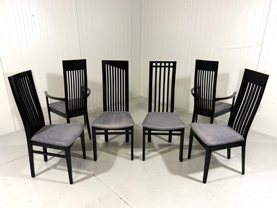 Image 1 of 6 sedie da pranzo Tonon Italy di Wolf Schmidt Bandelow, anni '80