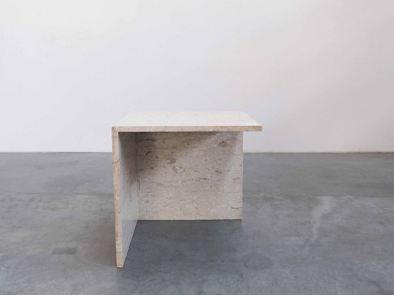 Table d'appoint et table basse vintage "TRAVERT" en travertin, années 70 – Tables basses (photo 6 of 10)