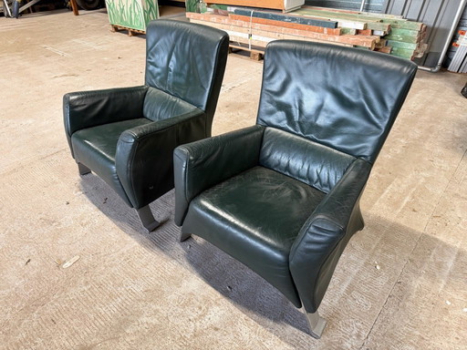 Rolf Benz 322 2 fauteuils en cuir (+ canapé 2,5 places possible, voir autre annonce)