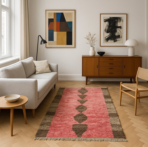 Vintage Boujaad Runner - Hand Knotted, 100% Wool, 246x106 cm