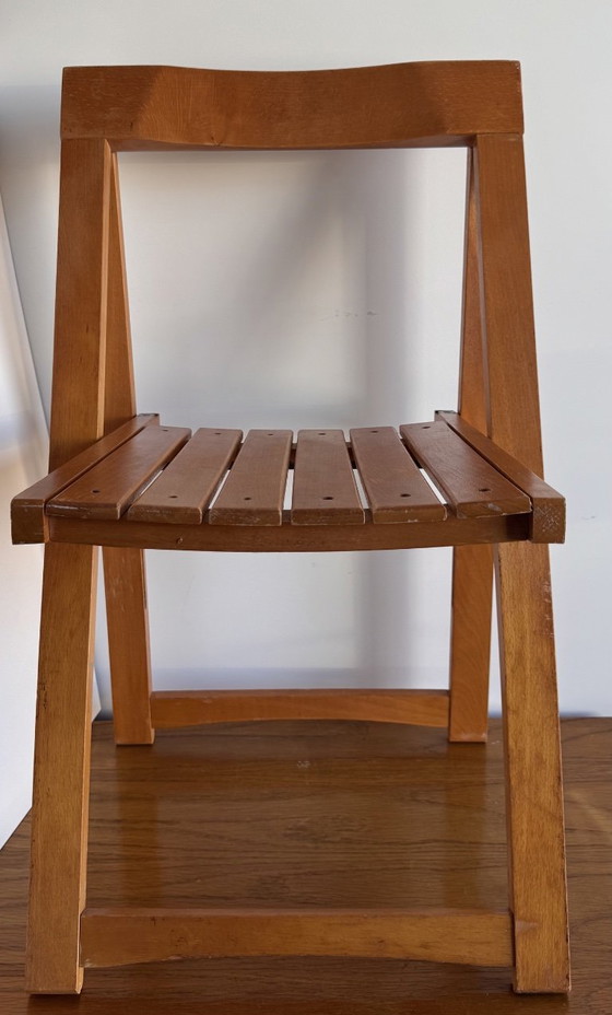 Vintage Trieste Folding chair by Aldo Jacober, Italian design 60s, Wood (photo 3 of 9)
