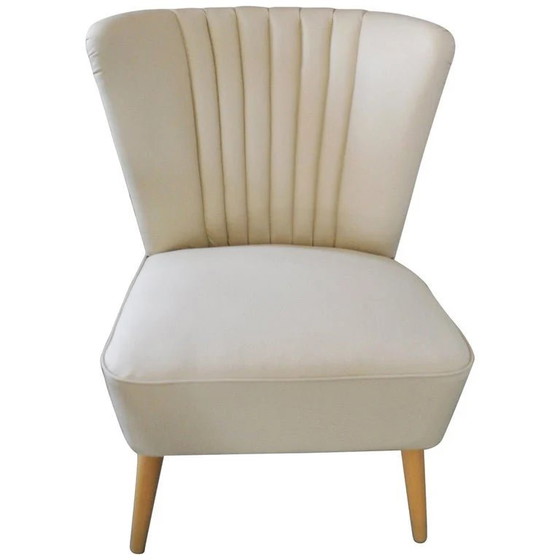 1 of 10 Hungarian Club Sky Chair 1950s,, Adjustable recliner chair, Velvet, Pink, Mid Century Modern (photo 7 of 10)