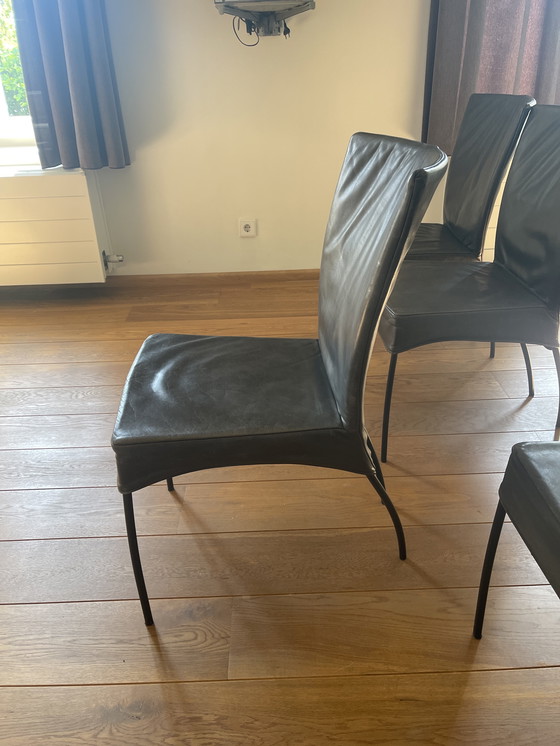 Image 1 of 4 chaises de salle à manger Spica / Montis noires