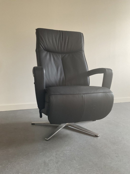 Black leather lift chair Tirso