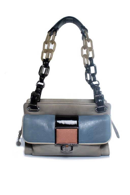 Balenciaga, Rochenleder-Schultertasche mit Kette