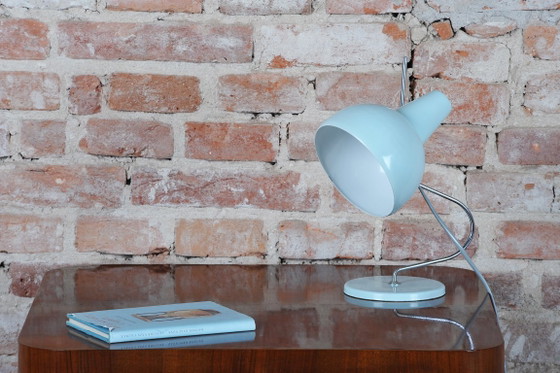Restored Mid-Century Table Lamp, by LIDOKOV, Model L 193, Czech, 1960s – Metal, Chrome (photo 4 of 12)