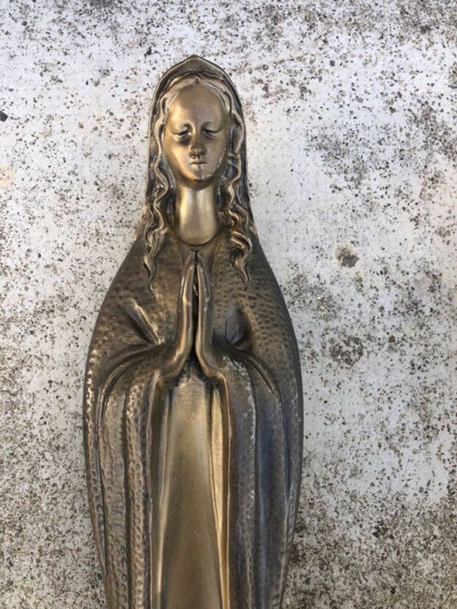 Statua in bronzo massiccio della Vergine Maria da 65 cm