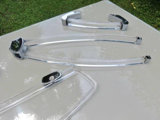 Image 1 of Bathroom set in lucite and chrome-plated brass, "Pangaud Collon" edition, France, 1970s
