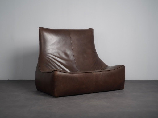 „The Rock“ Leder 2-Sitzer Sofa von Gerard van den Berg für Montis, Niederlande, 1970er