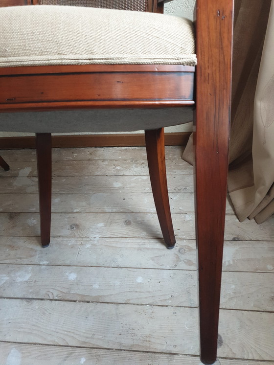 Image 1 of 4 exclusive cherry wood dining armchairs