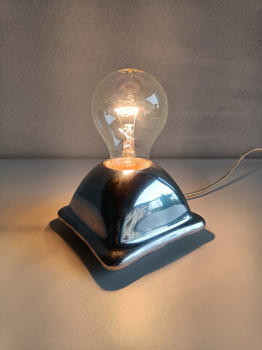 NAVA “How Light Fusion” minimalist solid metal table lamp, Italy 1990s/2000s