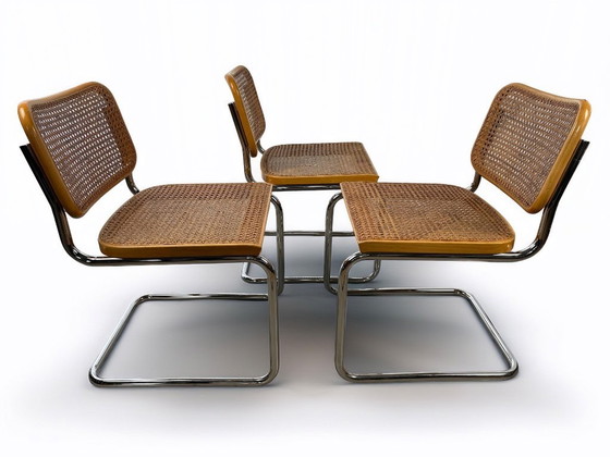 Image 1 of Set of 6 Cesca Chairs by Marcel Breuer for Gavina, 1960s