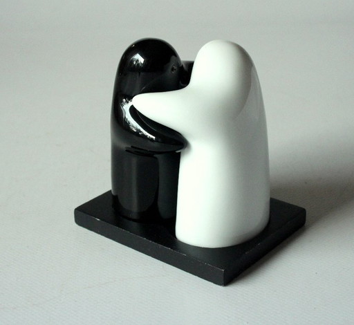 Design Salz und Pfefferstreuer Hugging Ghosts - Keramik - Vintage