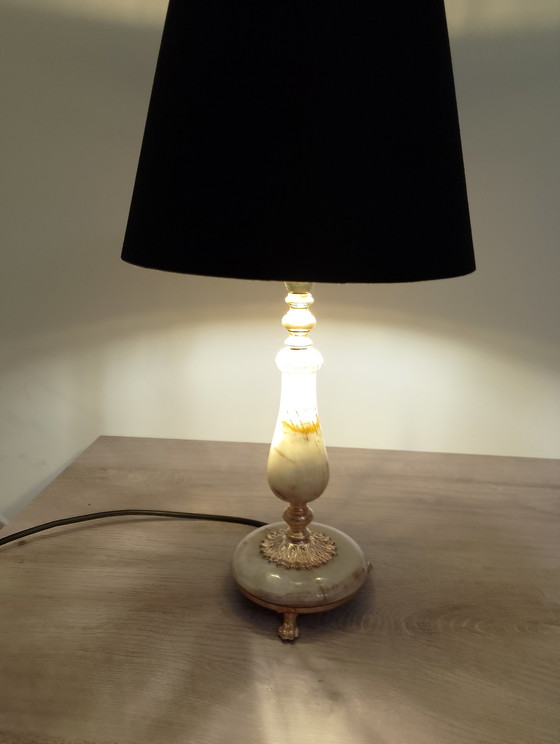 Image 1 of Vintage neoklassieke lamp in onyxbrons, volledig gerestaureerd.