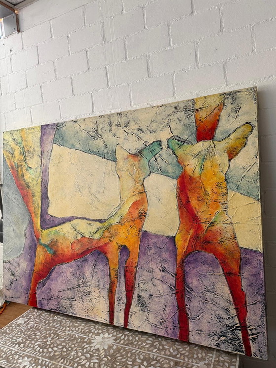 Image 1 of Gran cuadro/obra de arte «Gatos» de Carla Raadsveld