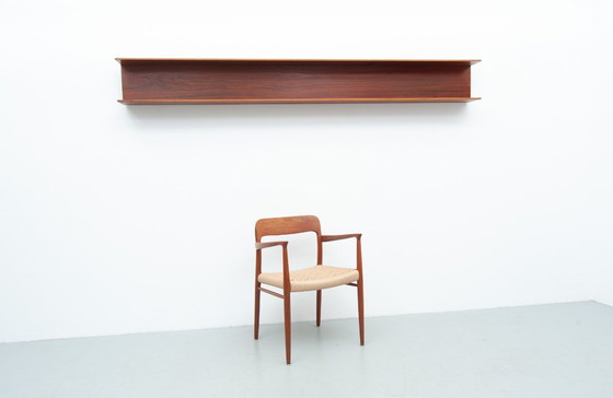 Image 1 of Estante de pared de 240 cm de teca de Walter Wirz para Wilhelm Renz, años 60