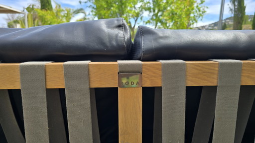 RODA Mistral 2-Sitzer-Möbelset plus Glastisch