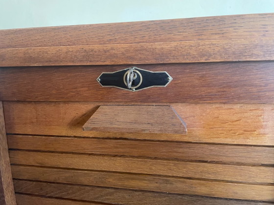 Image 1 of Armario con persiana enrollable Archivador Mueble para música Años 60 Francés