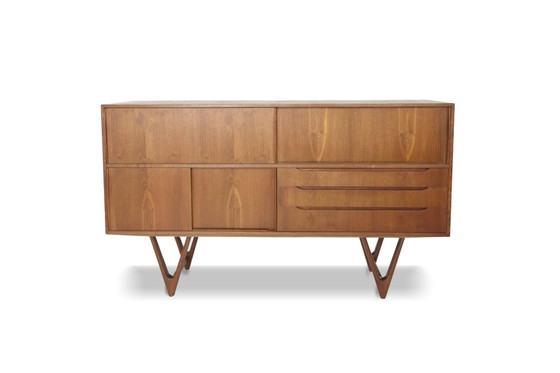 Image 1 of Highboard en teck de Kurt Ostervig pour Randers Møbelfabrik, Danemark, années 1960