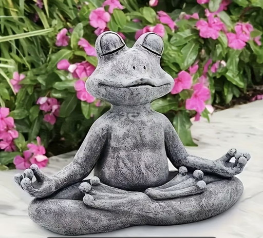 Siliconen mal voor het gieten van een mediterende kikkerfiguur. – decoratieve objecten, Stone, Other (photo 2 of 5)