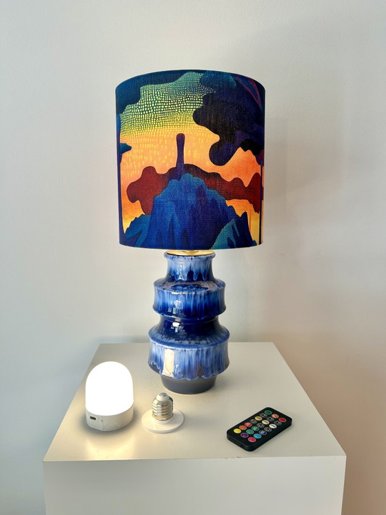 Image 1 of Lampe vase de l'ère spatiale fabriquée à partir d'un vase pagode Scheurich