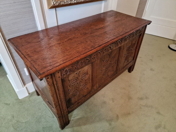 Image 1 of Oak blanket chest