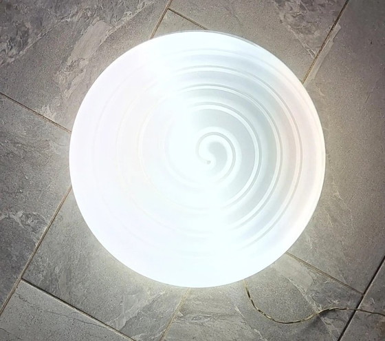 Image 1 of Vintage Italiaanse Murano glazen plafoniera plafondlamp groot