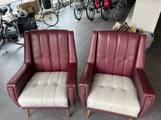 2X vintage fauteuils 60 jaren