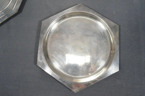 Vintage French Silver-Plated Serving Platters, Assembled Set of 3 – Crockery (photo 6 of 11)